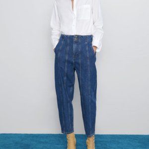 Zara. Z1975 SLOUCHY JEANS Dark blue Size 8